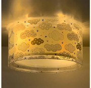 Dalber 41416E - Plafoniera per bambini CLOUDS 2xE27/60W/230V grigio