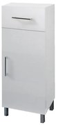 Armadietto bagno a terra Simona 1 cassetto 1 anta P 33.5 x L 31.5 x H 88 cm bianco pvc