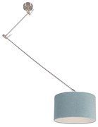 Lampada a sospensione moderna in acciaio con paralume minerale 35 cm - Blitz