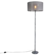 Lampada da terra grigia con paralume grigio 50 cm - Simplo