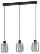 Lampadario LED Molochio-Z nero, luce con 3 temperature di colore 1500 lumen, EGLO