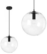Lampada da soffitto pensile di vetro Lassi Black 20 cm