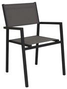 AULUS - poltrona da giardino in alluminio e textilene impilabile