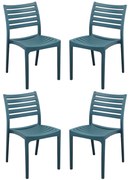 ZULE - set 4 sedie polipropilene impilabile