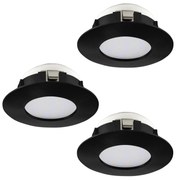 Faretto Ad Incasso Contemporaneo Pineda Policarbonato Nero 3 Luci Led 4,9W