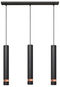 Lampadario su filo LED TUBA 3xGU10/4,8W/230V nero/rame