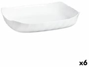 Teglia da Cucina Luminarc Smart Cuisine Rettangolare Bianco Vetro 33 x 27 cm (6 Unità)