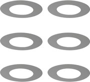 Set di 6 anelli di copertura in acciaio inossidabile per faretti da incasso 7,5 - 13 cm - Spacer