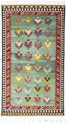 Kilim Tappeto persiano 120x210 Verde (Iran) Tessuto A Mano