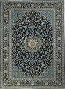Kashan Tappeto persiano 310x420 Blu (Iran) Annodato A Mano
