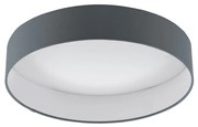 Plafoniera Contemporanea Palomaro 1 Led Plastica Bianco Diffusore Antracite