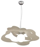 Sospensione Moderna Ripples Metallo Sabbia 1 Luce E27 D.50Cm