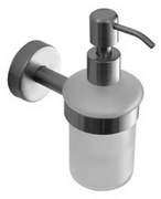 Kamalu - dispenser bagno in vetro e acciaio inox satinato installazione a muro | mira-s