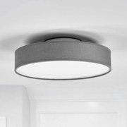 Lindby Plafoniera LED Saira, 30 cm, tessuto grigio