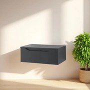 Cassetto bagno sospeso GIGLIO 80 cm in nobilitato Grafite Opaco