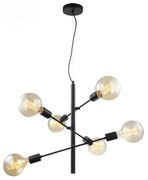 ITALUX MDM3582/6 BK - Lampadario a sospensione con filo MADALYN 6xE27/40W/230V