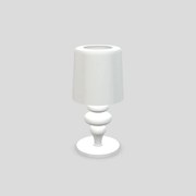 Lampada Da Scrivania Contemporanea Eva D14Cm Plastica Bianca E Alluminio 1 Luce