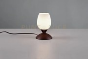 Cup ii lampada marrone e vetro calice satinato h.18cm 1 luce attacc...