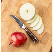 Gudaro - Coltello da cucina per frutta in acciaio damascato FENG 3,5", 67 strati d'acciaio, lunghezza 9,5 cm