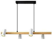 Sospensione a cavo XILO 4xGU10/25W/230V faggio/bianco