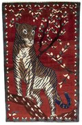 Gabbeh Tappeto persiano 200 x 130 Rosso (Iran) Annodato A Mano