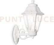 Dafne applique a parete bianco 1 luce attacco e27 h.45cm vetro anti...