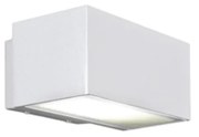 Applique Moderna Esterno Bach Alluminio Bianco 1 Luce E27