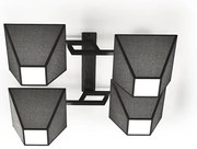 Lampadario fisso ROOF 4xE27/40W/230V nero