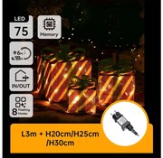 Aigostar- Decorazione natalizia a LED per esterno 3,6W/31/230V 2700K 20/25/30cm IP44 regali