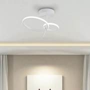 Plafoniera LED moderno Kara, bianco Ø 38 cm, luce naturale NOVECENTO