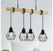 Eglo 44075 - Lampadario sospeso a cavo TOWNSHEND 4xE27/60W/230V
