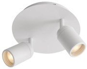 Faretto da bagno moderno bianco 2 luci IP44 - Ducha