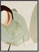 Quadro su tela incorniciato dipinto a mano Moon Rock