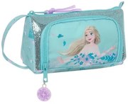 Astuccio per la Scuola con Accessori Frozen Hello spring Azzurro Chiaro 20 x 11 x 8.5 cm (32 Pezzi)