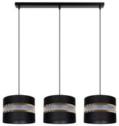 Lampadario a sospensione con filo CORAL 3xE27/60W/230V nero
