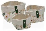 Set di Cestini Versa Sansa Quadrato 14 x 14 x 14 cm Tessile