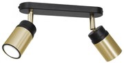 Faretto NEST 2xGU10/8W/230V nero/ottone