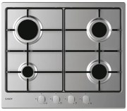 Piano cottura 4 fuochi L 63.4 cm CHW6BRX INOX CANDY inox