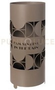 Portaombrelli moderno singing in the rain beige in ferro 23x55hcm