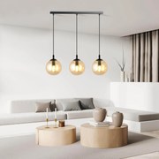 Lampadario a sospensione COSMO 3 BLACK MIODOWY