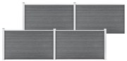 Recinzione Da Giardino İn Wpc 699x106 Cm Grigia /