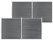 Pannello Di Recinzione İn Wpc 699x186 Cm Grigio /