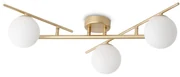 Plafoniera Contemporanea Atlas Metallo Oro 3 Luci G9 4W 3000K Ip20