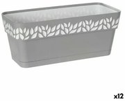 Vaso Autoirrigante Stefanplast Cloe Bianco Grigio Plastica 13,3 x 12,3 x 29,3 cm (12 Unità)