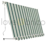 Tenda Da Sole Sangiorgio 250x250 A Caduta Senza Cassonetto Con Braccetti Telo Verde A Righe