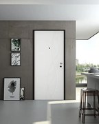 Pannello per porta blindata laccato bianco L 93  x H 213 cm, Sp 6 mm apertura destra