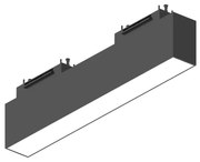 Sistema Binario Piatto Arca Metallo Nero Led 13W 4000K Luce Naturale