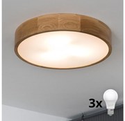 Brilagi - Lampada LED da soffitto CARVALHO 3xE27/60W/230V rovere Ø47,5 cm