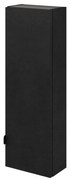 Pensile bagno Neo rovere nero in vetro SENSEA, 1 anta apertura da destra P 17 x L 30 x H 90 cm