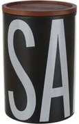 Barattolo sale ceramica nero Big is more